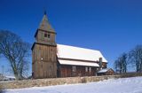 zabytkowy kościół we wsi Ostrykół, Mazury