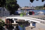 mostek i port jachtowy w Parnu, Estonia the small bridge and Marina in Parnu, Estonia
