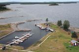 port na wyspie Pite Ronnskar, Archipelag Pitea, Szwecja, Zatoka Botnicka