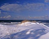 Plaża zimą nad Bałtykiem