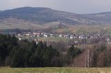 widok z Przełomu Dużego na Królówkę koło Nowego Wiśnicza, Małopolska, Pogórze Wiśnickie
