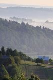 widok z punktu widokowego Góra Krąg, gmina Dydnia, Pogórze Dynowskie, Niewistka