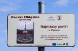 Raczki Elbląskie, najniższy punkt w Polsce, 1,8 m poniżej poziomu morza, żuławy