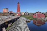 latarnia morska, wioska i port na wyspie Ritgrund, Archipelag Kvarken, Finlandia, Zatoka Botnicka