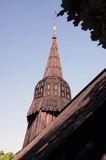 dwa kościoły luterańskie: drewniany zbór św.Magdaleny z 1644 i kamienny z 1912 roku, wyspa Ruhnu, Estonia wooden lutheran church from 1644, Ruhnu Island, Estonia