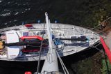 pokładSafrana widziany z masztu, wyspa Bjorko, szkiery Turku, Finlandia a yacht deck, a view from the mast, Bjorko Island, Finland