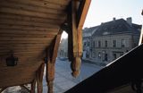 Sandomierz, na rynku, widok ze schodów ratusza
