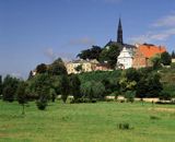 Sandomierz, panorama starego miasta od strony Wisły
