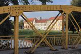 most w Silute, rzeka Sysa dopływ rzeki Niemen, Park Regionalny Delty Niemna, Litwa Silute, Sysa river, Nemunas Delta, Lithuania