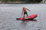 wyciąganie drugiej kotwicy z pontonu, Południowa Norwegia