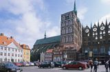 Niemcy Stralsund St. Nikolaikirche kościół św. Mikołaja i stary rynek