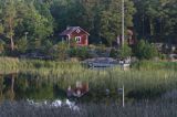 domek na wyspie Storo, Szkiery Szwedzkie, Archipelag Sztokholmski, Szwecja