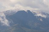 Tatry szczyty w chmurach Giewont