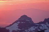 Tatry zachód słońca za Giewontem, widok ze Skrajnej Turni