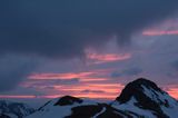 Tatry zachód słońca za Beskidem, widok ze Skrajnej Turni