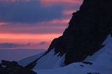 Tatry zachód słońca za Beskidem, widok ze Skrajnej Turni