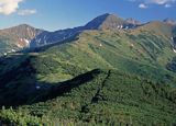 Na Grzesiu, widok na Rakoń, Wołowiec i Łopatę Tatry Zachodnie