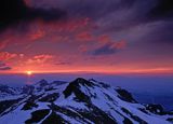 Tatry, zachód słońca, Beskid, Kasprowy i Giewont