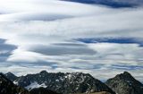 Chmury halnego, altocumulus nad Tatrami, Tatry