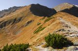 Tatry jesień widok z Siwej Przełęczy na Siwe Turnie