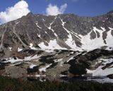 Tatry Dolina Pięciu Stawów, Nad Przednim Stawem, stożki piargowe