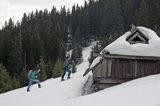 zima, skitouring, Polana na Stołach, szałas pasterski Tatrzański Park Narodowy