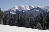 zima, Ornak, widok spod Grzesia, Tatrzański Park Narodowy Murań, widok z Murzasichla