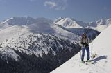 zima, skitouring na Jamborowwym Wierchu, Tatrzański Park Narodowy Murań, widok z Murzasichla