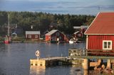 przystań, wioska rybacka na wyspie Trysunda, Szwecja, Zatoka Botnicka