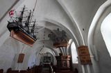 Wnętrze kościoła na wyspie Tuno, Kattegat, Dania