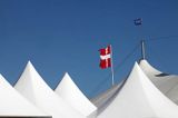 namiot koncertowy na wyspie Tunoz okazji Tuno festival 2-5 lipca 2015, Kattegat, Dania