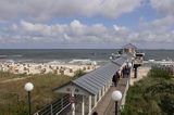 molo i plaża w Heringsdorf na wyspie Uznam, Niemcy