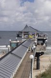 molo i plaża w Heringsdorf na wyspie Uznam, Niemcy