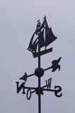 wiatrowskaz z żaglowcem w Rankwitz na wyspie Uznam, Niemcy