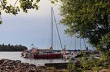 port jachtowy przy wyspie Vaha-Huilkrunnii, Finlandia, Zatoka Botnicka, Park Narodowy