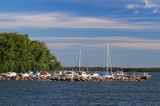 port jachtowy przy wyspie Vaha-Huilkrunnii, Finlandia, Zatoka Botnicka, Park Narodowy