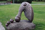 rzeźba w parku miejskim w Ventspils, Windawa, Łotwa Ventspils, Latvia