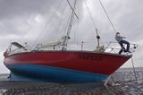 jacht na osuchu w czasie odpływu i mud walking, wycieczki piesze po osuchach na morzu, Warffumerlaag koło Noordpolderzijl, Fryzja, Waddenzee, Holandia, Morze Wattowe