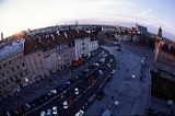 Warszawa. kamienice przy Krakowskim Przedmieściu i plac Zamkowy