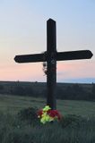 krzyż przydrożny koło wsi Wydrna, Pogórze Dynowskie