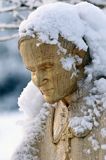 drewniana figura Jana Pawła II w Zagórzu
