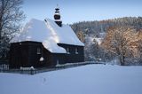 Zabytkowa cerkiew drewniana, kościółek drewniany, żłobek, Bieszczady